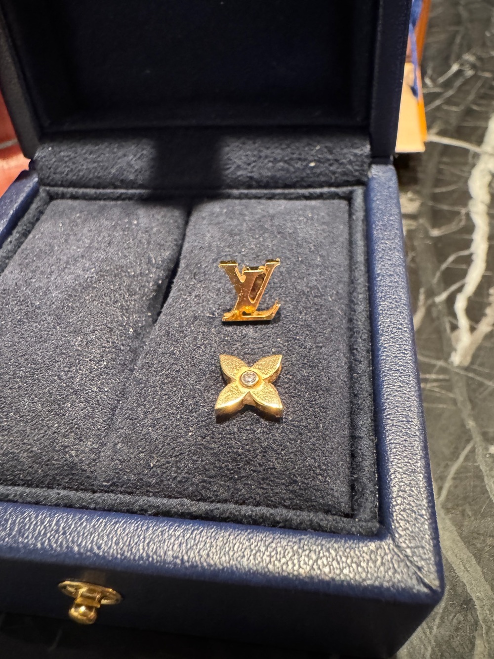Authentic Louis Vuitton Single Reversible earring